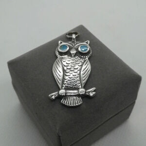 🦉 Whimsical Boho Native American Sterling Silver Owl ✨
